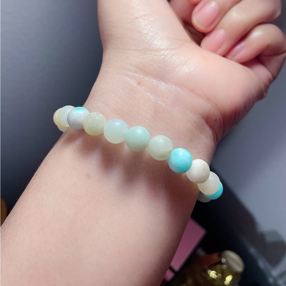 Natural Stone Amazonite Healing Bracelets 8mm - Picture 3 of 3